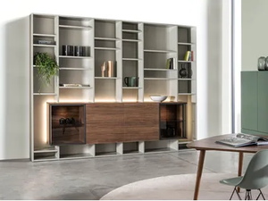 FOKUS/CUBO 52 - Open bookcase with built-in lights - Cabinet by Sudbrock Möbelhandwerk