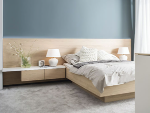 MIRIA 8 - Double bed with integrated nightstands - Bed frame by Sudbrock Möbelhandwerk