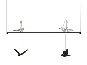 FLIGHT SHADOWS - LED powder coated steel pendant lamp - Ceiling lamp by SVITANOK