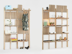 GATE - Open modular wooden bookcase - Cabinet by SVITANOK