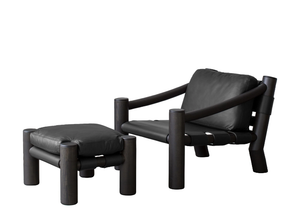 ELEPHANT - Armchair in solid wood and leather - Armchair by Tacchini