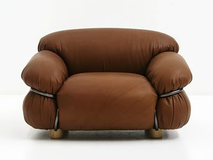 SESANN - Leather armchair with armrests - Armchair by Tacchini
