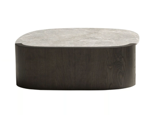 TRAMPOLINO - Square ash and marble coffee table - Coffee table by Tacchini