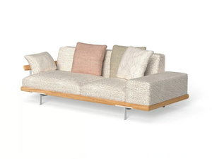 ALLURE - 3 seater fabric and Accoya wood garden sofa - Sofa by Talenti