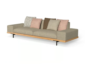 ALLURE - 4 seater fabric and Accoya wood garden sofa - Sofa by Talenti