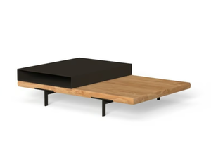 ALLURE - Low wooden coffee table with storage space - Side table by Talenti