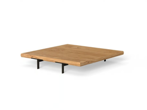 ALLURE - Square low wooden garden side table - Side table by Talenti