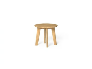 CLEOSOFT-WOOD - Low round teak coffee table - Side table by Talenti
