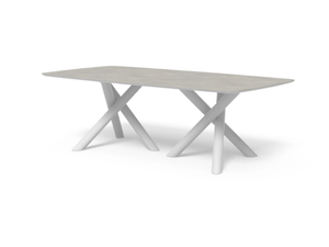 CORAL - Garden table in aluminum and top in porcelain stoneware - Table by Talenti