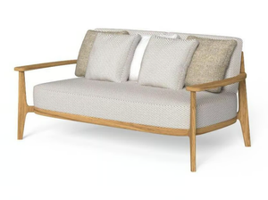 EVER - 2 seater fabric and teak garden sofa - Sofa by Talenti