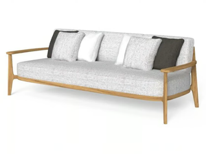 EVER - 3 seater fabric and teak garden sofa - Sofa by Talenti