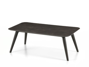 MOON ALU - Contemporary style rectangular ceramic garden side table - Side table by Talenti