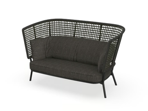 MOON ALU - High-back fabric garden sofa - Sofa by Talenti