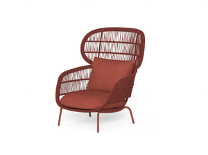 PANAMA - Rope garden armchair with fabric cushions - Armchair by Talenti