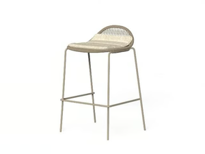 PANAMA - Rope stool with footrest with back - Stool by Talenti