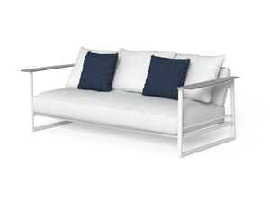 RIVIERA - 2 seater sled base fabric garden sofa - Sofa by Talenti