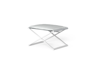 RIVIERA - Folding aluminium garden footstool - Pouf by Talenti