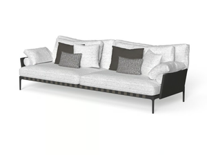 SALINAS - 4 seater fabric garden sofa with removable cover - Sofa by Talenti