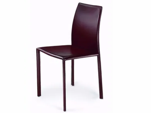 ATHENA 397 - Upholstered tanned leather chair - Chair by TALIN