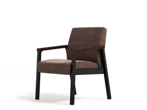 CUDDLE - Upholstered fabric chair with armrests - Chair by TALIN