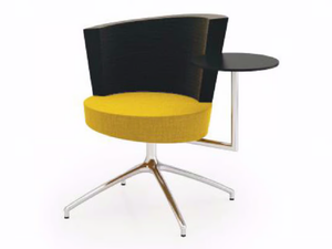 EL 1T - Upholstered with 4-spoke base fabric easy chair with armrests - Armchair by TALIN
