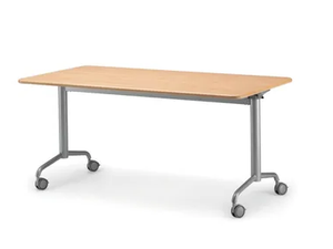 KOMBY 934 W - Stackable folding MDF bench desk with castors - Desk by TALIN
