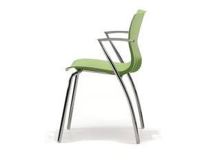 WEBBY 334 - Stackable plastic chair with armrests - Chair by TALIN