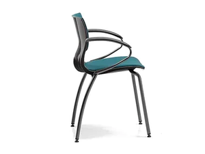 WEBBY 339 S - Cantilever upholstered fabric chair with armrests - Chair by TALIN