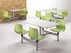 WEBBY W830 - Plastic monoblock canteen table with integrated seats - Table by TALIN