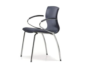 WEBTOP 389 - Upholstered tanned leather chair with armrests - Chair by TALIN