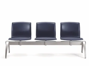WEBTOP 390 B3 - Freestanding tanned leather beam seating - Bench by TALIN