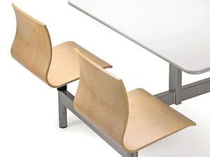 WEBWOOD W860 - Monoblock canteen table with integrated seats - Table by TALIN