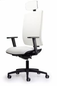 WIND 9-117 - Swivel leather office chair with headrest - Office Chair by TALIN