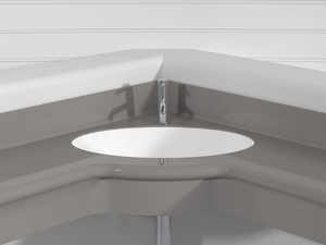 OVAL ANGLE PLTOA - Wall-mounted corner Pietraluce® washbasin - Washbasin by Technova