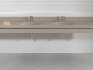 OVAL PLTO2 - Wall-mounted custom Pietraluce® washbasin - Washbasin by Technova