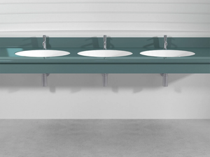 OVAL PLTO8 - Wall-mounted custom Pietraluce® washbasin - Washbasin by Technova