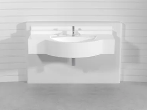 RIMINI FIXED PLTSS - Wall-mounted Pietraluce® washbasin - Washbasin by Technova