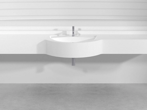 RIMINI SMALL PLTSM - Wall-mounted custom Pietraluce® washbasin - Washbasin by Technova