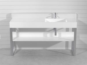 SQUARE CONSOLLE LCTA1 - Single Pietraluce® console sink - Washbasin cabinet by Technova