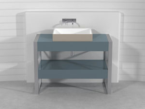 SQUARE CONSOLLE LCTC1 - Single Pietraluce® console sink - Washbasin cabinet by Technova