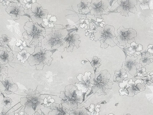 BIRDFLOWER - Wallpaper with floral pattern - Wallpaper by Tecnografica