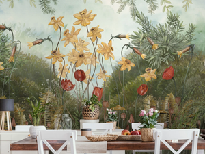 COTTAGE - Panoramic nonwoven wallpaper - Wallpaper by Tecnografica