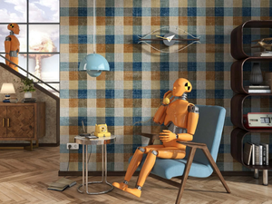 CUNNIGHAM - Check nonwoven wallpaper - Wallpaper by Tecnografica