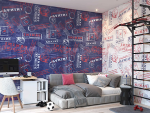 PANINI STAMPS - Motif panoramic nonwoven wallpaper - Wallpaper by Tecnografica