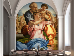 SACRA FAMIGLIA - MICHELANGELO BUONARROTI - Nonwoven wallpaper - Wallpaper by Tecnografica