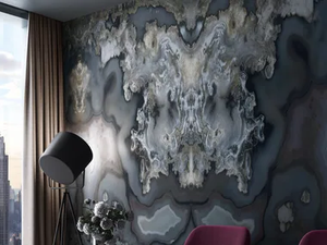 SHANAY - Marble effect nonwoven wallpaper - Wallpaper by Tecnografica