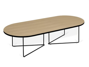 OVAL - Low oval wooden coffee table - Coffee table by Temahome