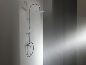 ECHO CLASSIC - Wall-mounted thermostatic brass shower panel with hand shower - Shower panel by Tender rain