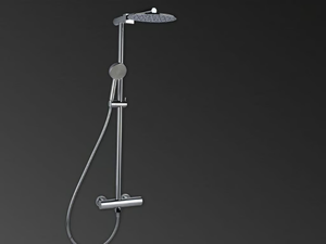 ECHO WATERFALL - Wall-mounted brass shower panel with hand shower - Shower panel by Tender rain