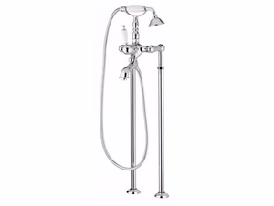 Retro freestanding bathtub faucet - Vintage style 2 hole floor standing brass bathtub mixer - Tap by Tender rain